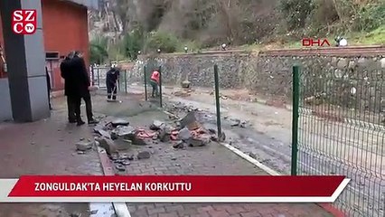Zonguldak'ta heyelan korkuttu