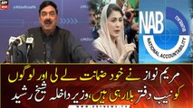 Maryam Nawaz bailed herself and is now calling people to NAB Office: Interior Minister