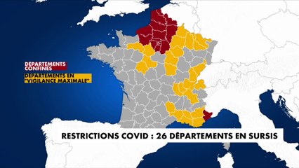 Restrictions Covid : 26 départements en sursis