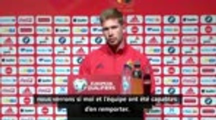 Belgique - De Bruyne : "Un privilège d'être dans la course aux trophées en club et en sélection"