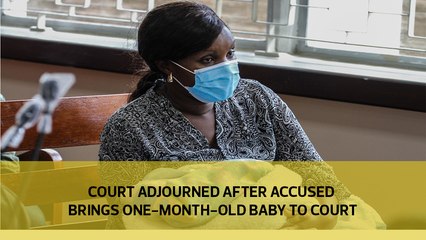 Court adjourned after accused brings one-month-old baby to court