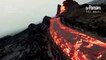 Eruption du Fagradalsfjall : les images spectaculaires d'un drone volant au dessus de la lave