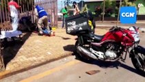 Motociclista e condutor de Saveiro se envolvem em acidente no Centro de Cascavel