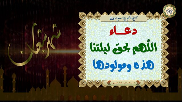 دعـــــاء اللَّهم بحق ليلتنا هذه ومولودها في النصف من شهر شعبان بصوت السيد محمد عيسى بلوط الموسوي