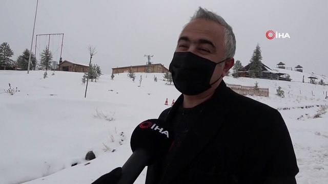 Baharı Beklerken Kış Geri Geldi: Dinek Dağı Beyaz Örtüyle Kaplandı