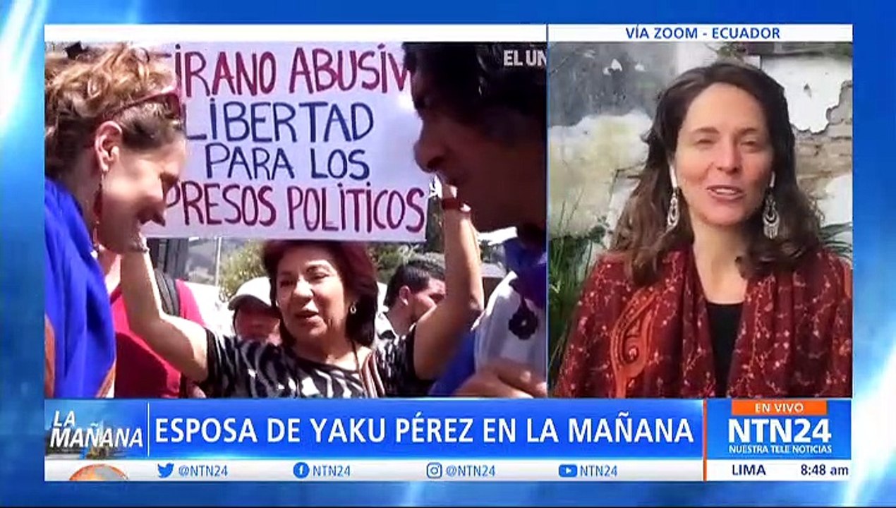 "Hubo un fraude tanto del lado del correísmo como del lado social cristiano": esposa de Yaku Pérez