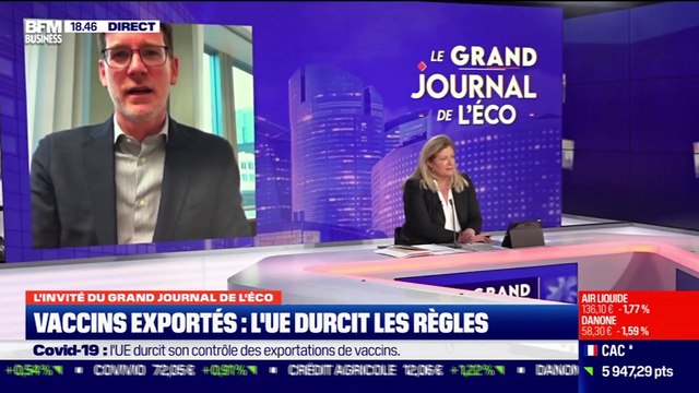 Pascal Canfin (Parlement européen) :Vaccins exportés, l'UE durcit les règles - 24/03