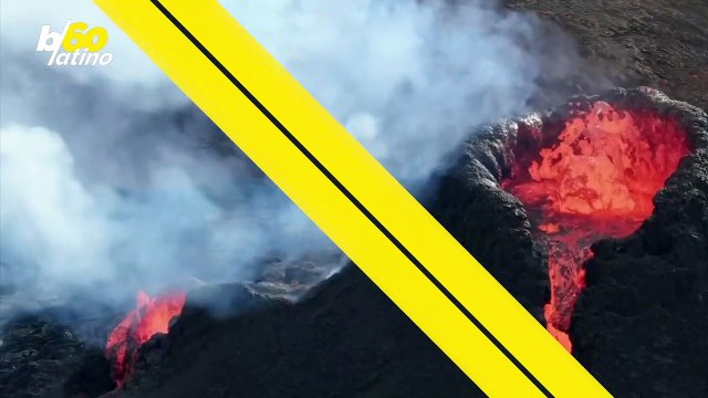 Imágenes Asombrosas de Drones Capturan Volcán Islandés Fluyendo Lava Fuera Del Cráter