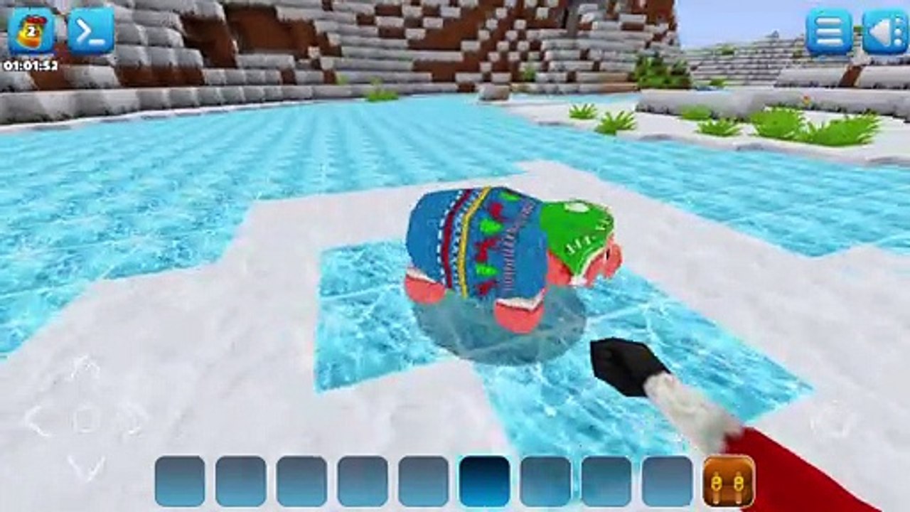 Winter mob: PIG  in Realmcraft Game || #minecraftfree​ game #blockcraft