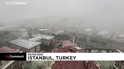 Необычная весна: в Стамбуле и Анкаре выпал снег