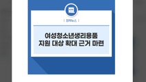 청소년 생리용품 지원 대상 모든 여성 청소년으로 확대 / YTN