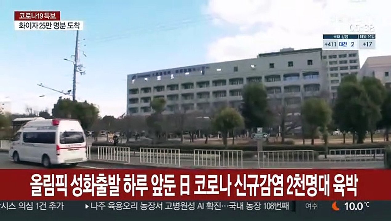 올림픽 성화출발 하루 앞둔 日 코로나 신규확진 2천명대 육박