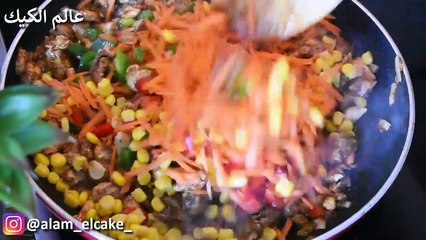 الفطيره التركيه بحشوه مميزه وبعجينه قطنيه هشه اكثر من رائعه