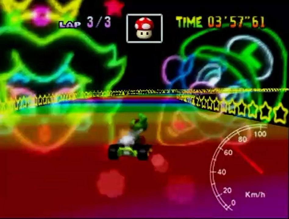 マリオカート64 レインボーロード ショートカット無しで「このプレイデータは、ゴーストには できません」を出さない