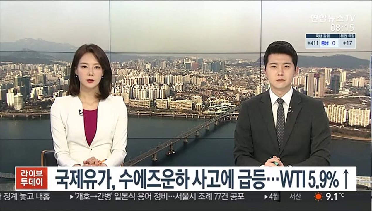 국제유가, 수에즈운하 사고에 급등…WTI 5.9%↑
