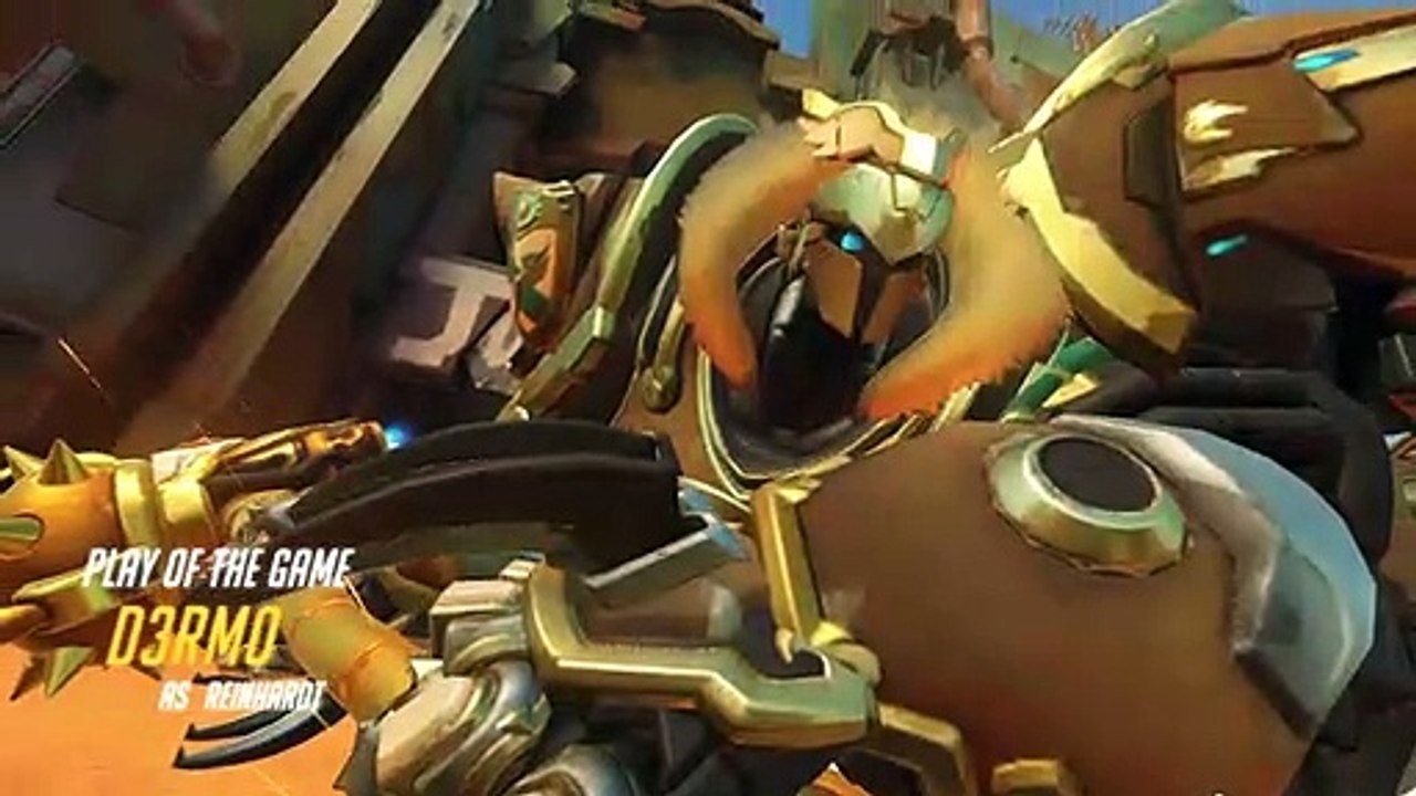 Junkertown Reinhardt Player of the game Ultimate hammer protect the trailer