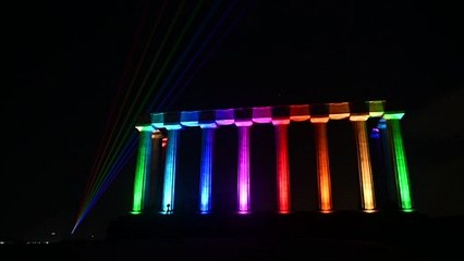 'Global Rainbow' Lights up the sky over Edinburgh