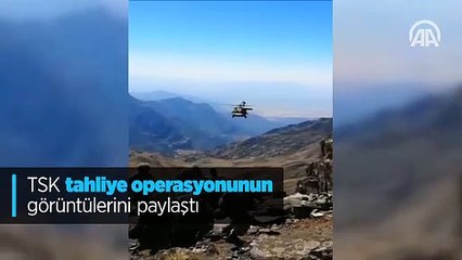 TSK tahliye operasyonunun görüntülerini paylaştı
