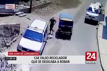 Falso reciclador que robó mercadería a empresario en SJL presenta varios antecedentes