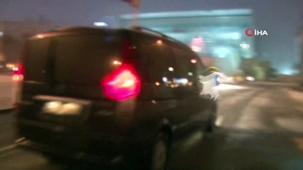 Taksim’de kar yağışı etkili oldu