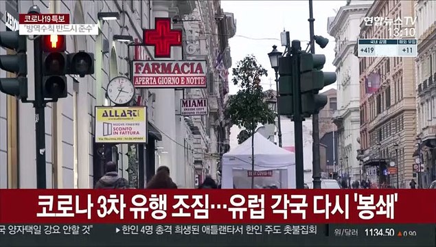 코로나 3차 유행 비상 …유럽 잇따라 봉쇄 연장·강화
