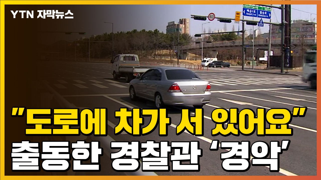 [자막뉴스] "도로 한복판에 차가 서 있어요"...출동한 경찰관 '경악' / YTN
