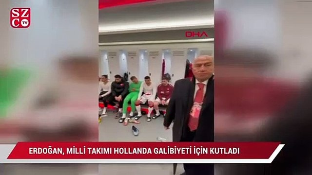 Cumhurbaşkanı Erdoğan, Milli Takımı Hollanda galibiyeti için kutladı