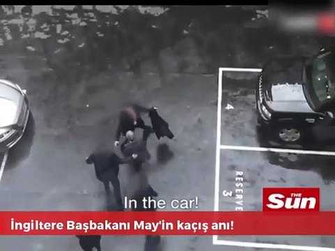 İngiltere Başbakanı Mayı'ın kaçış anı kamerada