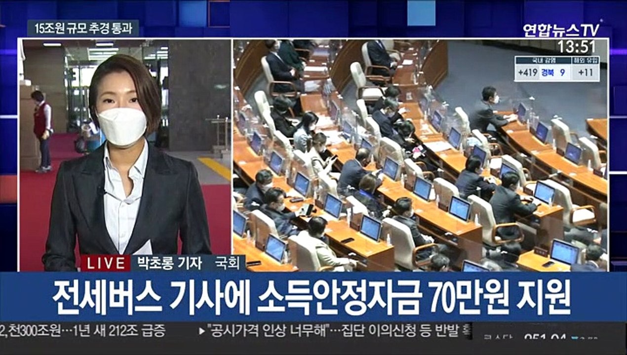 '4차 재난지원금' 추경 통과…재보선 선거운동 시작