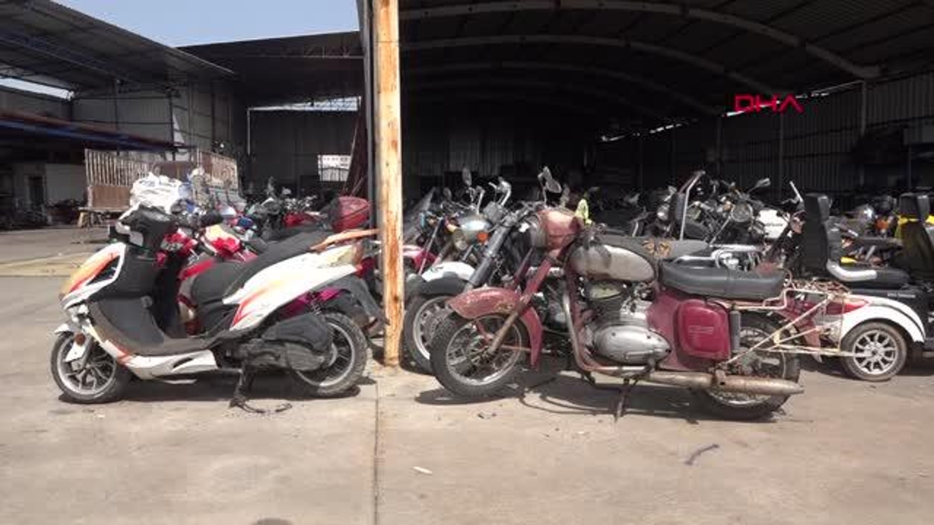 ANTALYA Hurda motosikletler, geri dönüşümle değerleniyor - Dailymotion Video