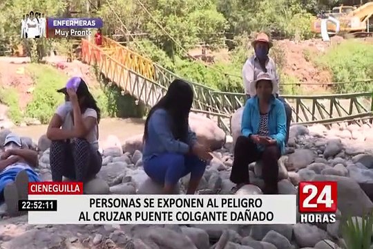 Cieneguilla: puente peatonal se desploma y deja a vecinos incomunicados