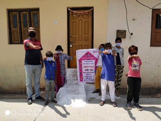 मोहल्ला क्लास में शहीदी दिवस मनाते हुए 'मेरी सुरक्षा-मेरा मास्क' अभियान की शुरुआत