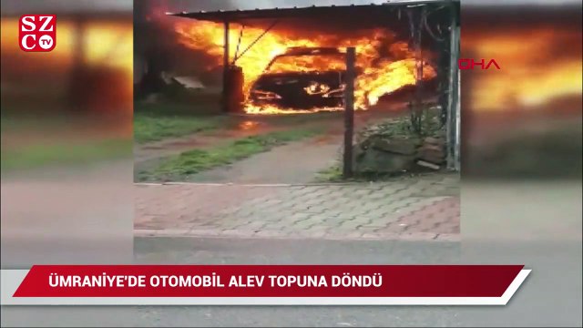 Otomobil alev topuna döndü