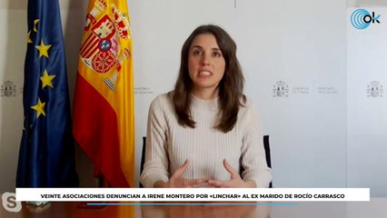 Veinte asociaciones denuncian a Irene Montero en Bruselas por «linchar» al ex marido de Rocío Carrasco