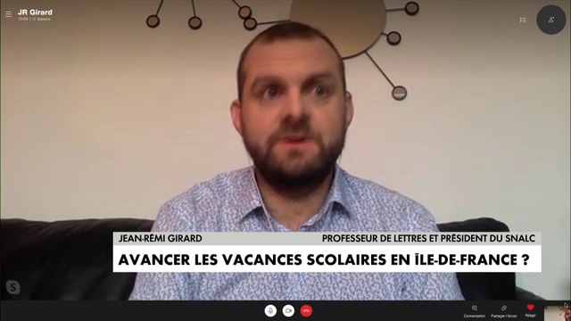 Jean-Rémi Girard, sur des vacances anticipées pour lutter contre l’épidémie : « Si ça fait baisser les contaminations pourquoi pas, on a jamais eu autant d’élèves malades»