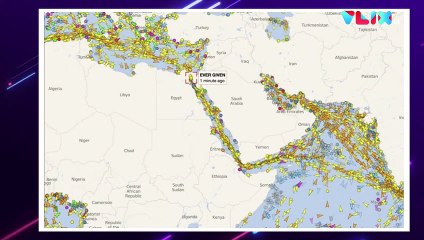 Kapal Kontainer Raksasa Lumpuhkan Lalu Lintas Terusan Suez