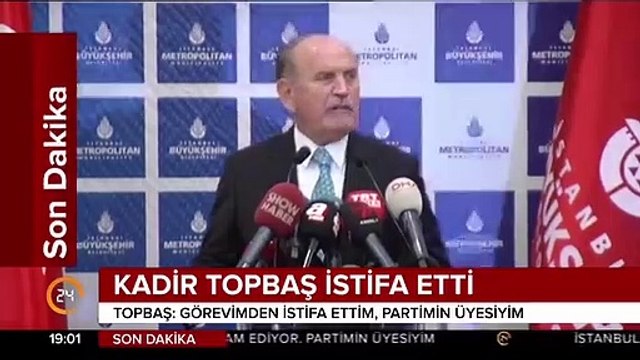 Kadir Topbaş istifa etti!