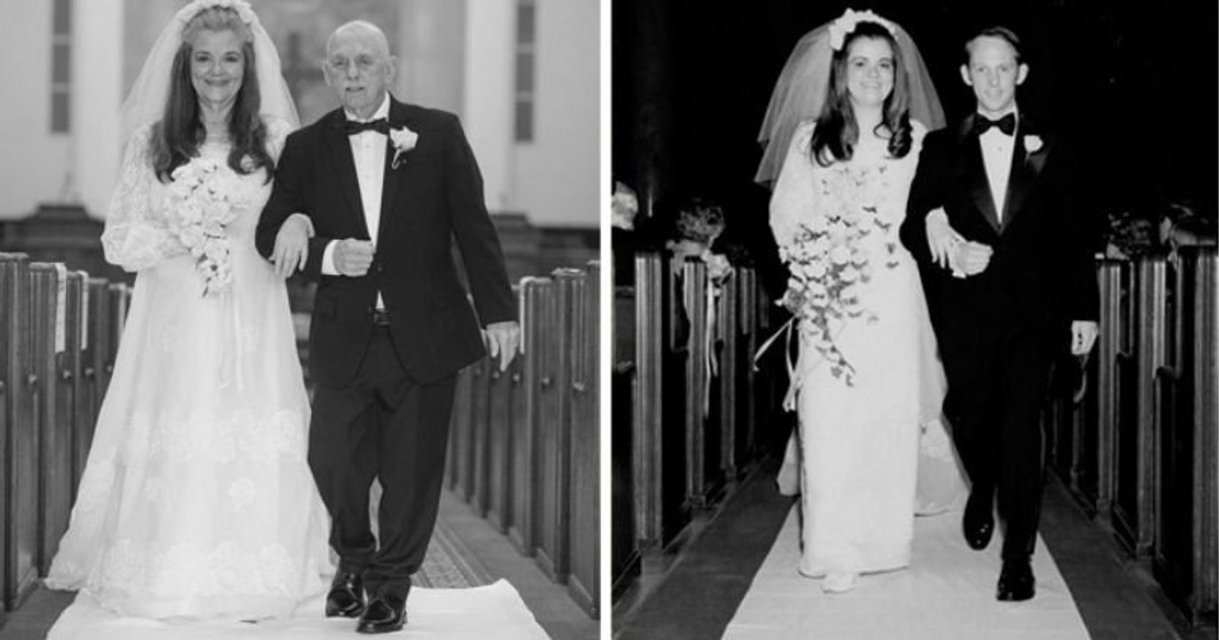 Ce couple recrée ses photos de mariage, 50 ans après s'être dit « oui »