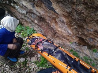 Yaylada mahsur kalan hasta için 7 saatlik kurtarma operasyonu