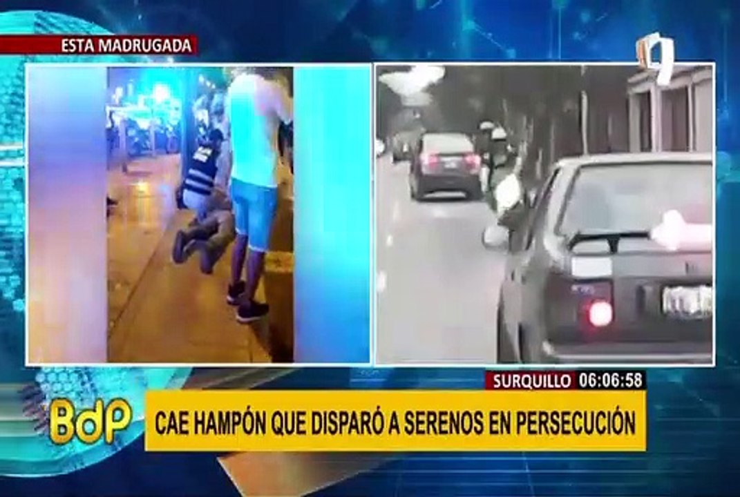 Surquillo: cae sujeto que disparó a serenos durante persecución
