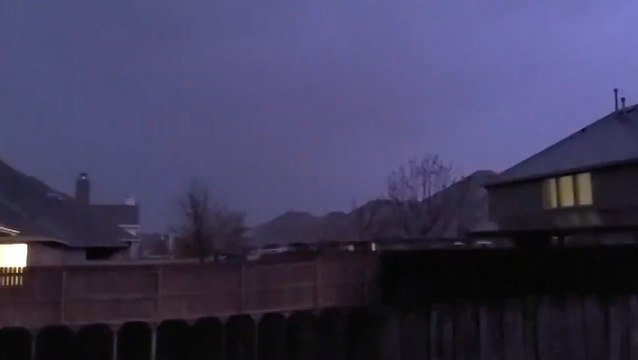 Lightning and sirens in tornado-warned storm