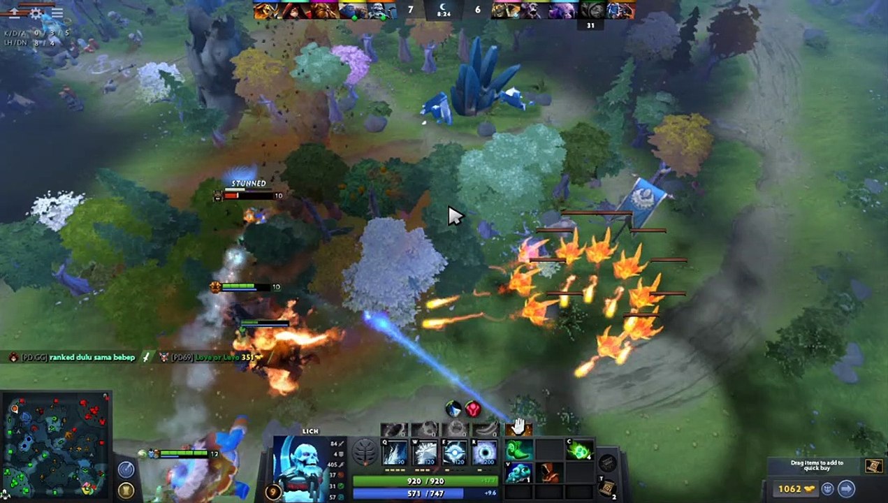 Dota 2 Use Lich to Counter Meepo! Easy Rape!