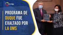 Colombia recibe reconocimiento de OMS y OPS por programa 'Prevención y Acción' contra el coronavirus