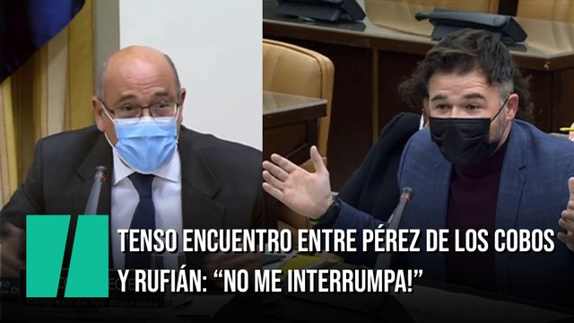 El tenso encuentro entre Rufián y Pérez de los Cobos en la comisión Kitchen