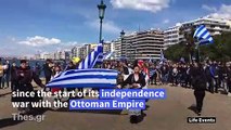 Hundreds flout Greek lockdown to celebrate revolution bicentennial
