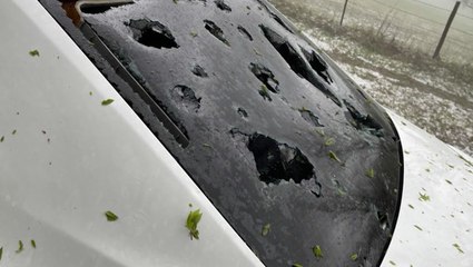 Texas hammered with hail