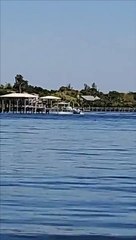 Driver Falls Out of Boat and it Hits Dock