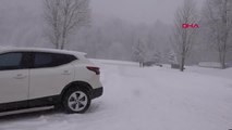 KÜTAHYA Domaniç'te kar yağışı ulaşımı aksattı