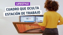 [CH] Cuadro que esconde estación de teletrabajo