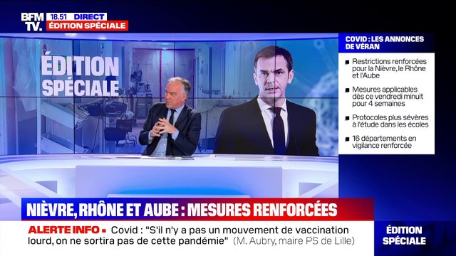 Édition Spéciale : Mesures sanitaires renforcées pour Nièvre, Rhône et Aube - 25/03